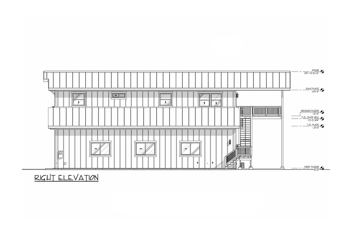 Plan 307703RAD: RV-Friendly Barndominium with Stick Framing and Living Space Above - 828 Sq Ft - Image #15 - Barndominium, Country, Traditional