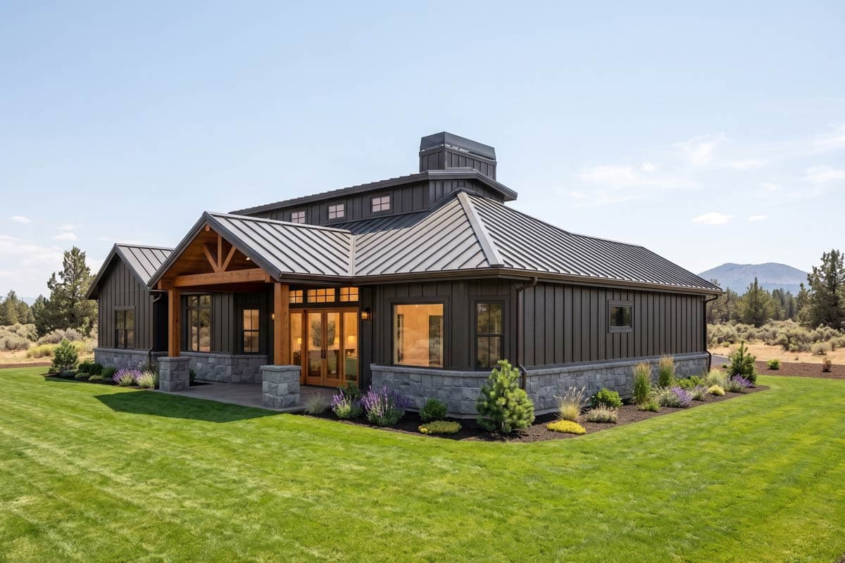 Plan 307704RAD: Craftsman Ranch House Plan with 3 Beds and Two-Story Great Room - Image #3 - Craftsman, Hill Country, Mountain, Ranch