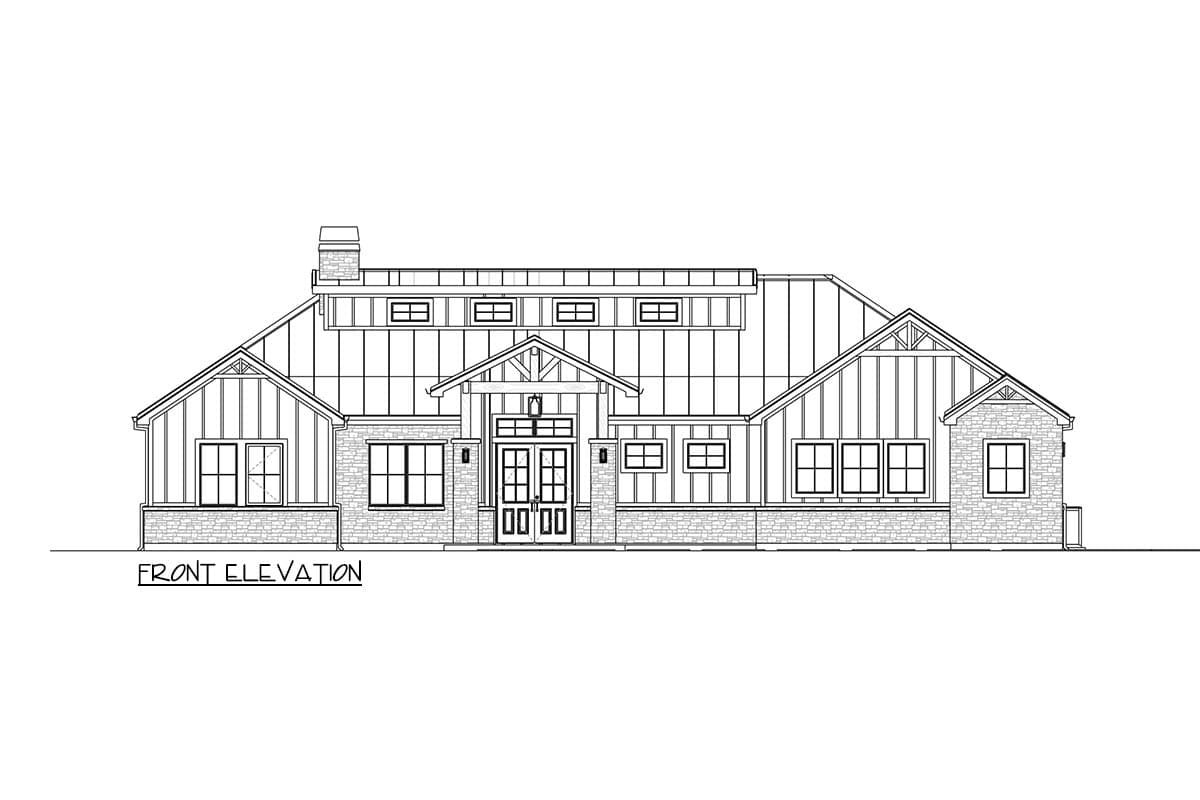 Plan 307704RAD: Craftsman Ranch House Plan with 3 Beds and Two-Story Great Room - Image #15 - Craftsman, Hill Country, Mountain, Ranch