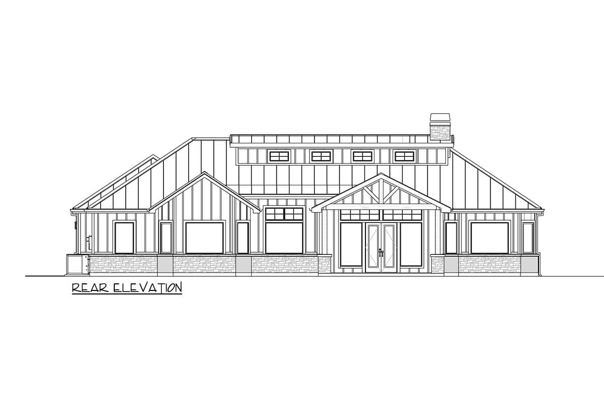 Plan 307704RAD: Craftsman Ranch House Plan with 3 Beds and Two-Story Great Room - Image #17 - Craftsman, Hill Country, Mountain, Ranch