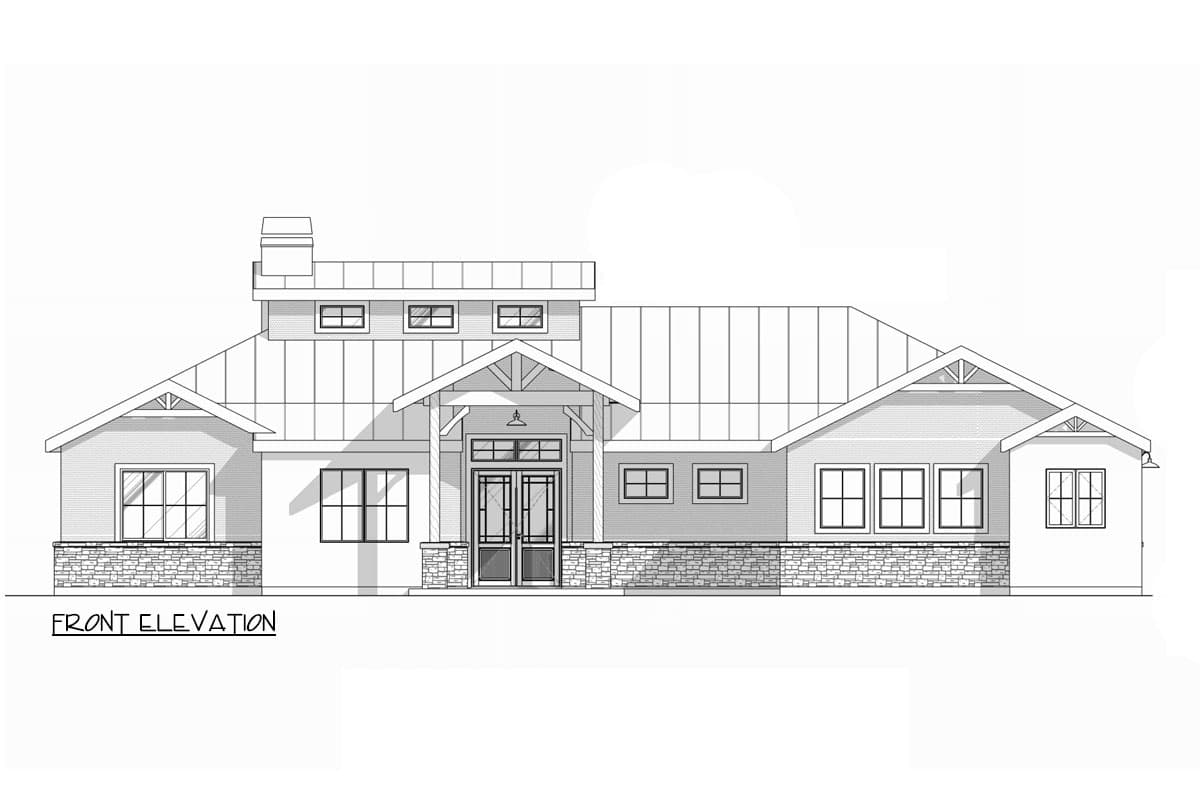 Plan 307704RAD: 3-Bed Craftsman Ranch Home Plan with Home Office - 2229 Sq Ft - Image #11 - Craftsman, Hill Country, Mountain, Ranch