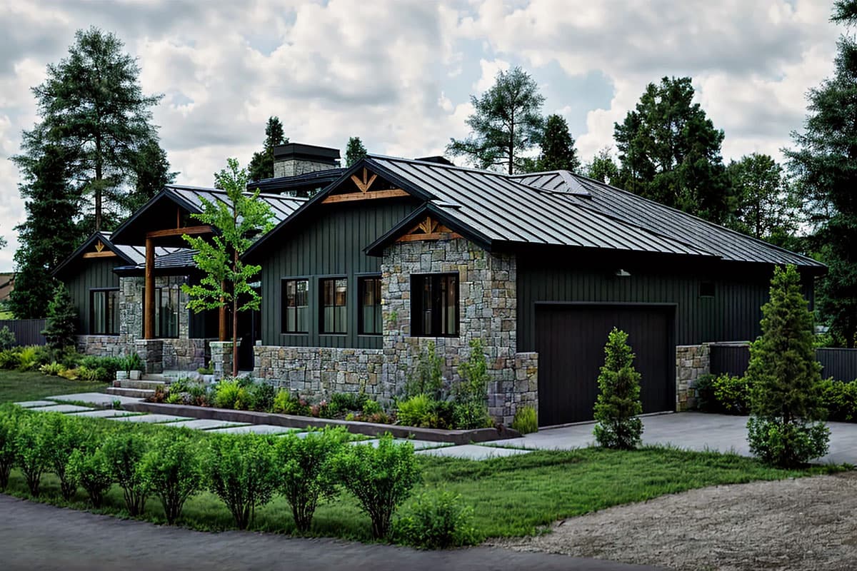 Plan 307704RAD: 3-Bed Craftsman Ranch Home Plan with Home Office - 2229 Sq Ft - Image #5 - Craftsman, Hill Country, Mountain, Ranch