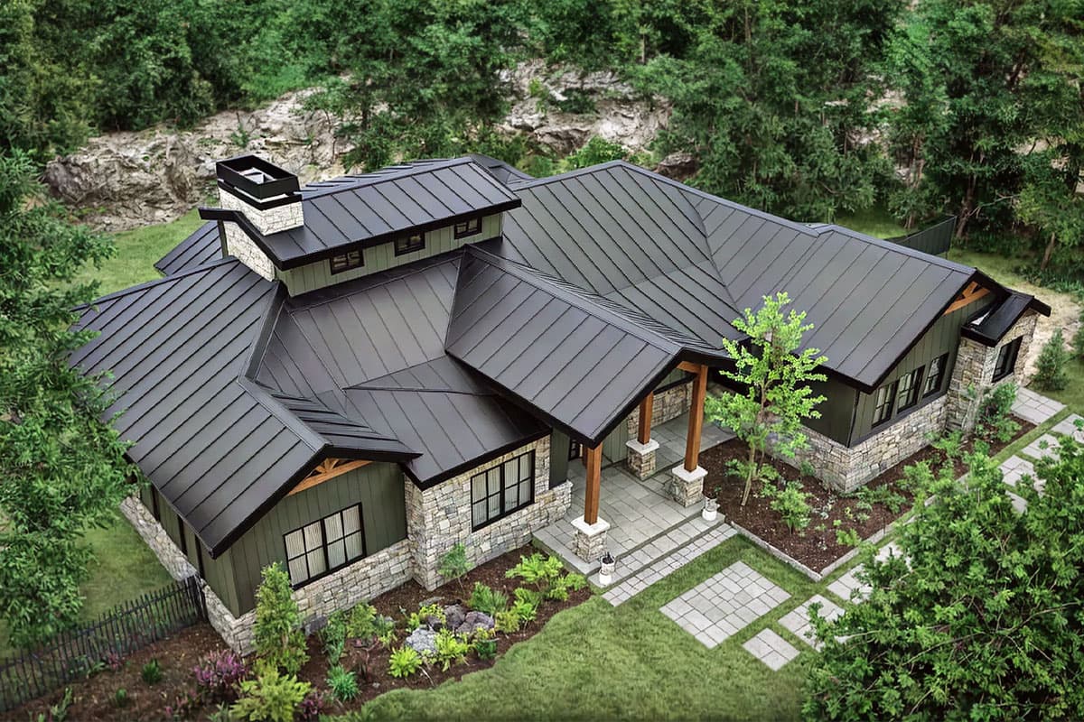 Plan 307704RAD: 3-Bed Craftsman Ranch Home Plan with Home Office - 2229 Sq Ft - Image #8 - Craftsman, Hill Country, Mountain, Ranch