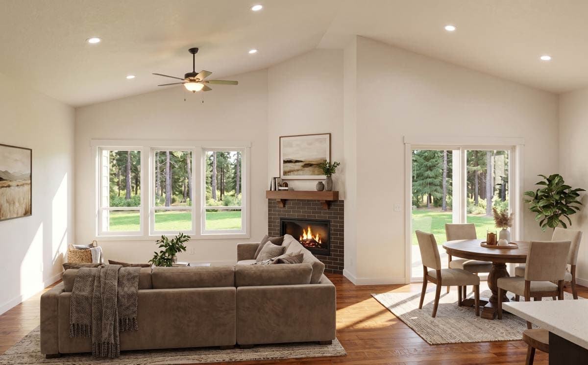 Plan 307705RAD: 3 Bedroom Bungalow House Plan with Open Concept Living - Image #9 - Bungalow, Cottage, Country, Ranch, Traditional
