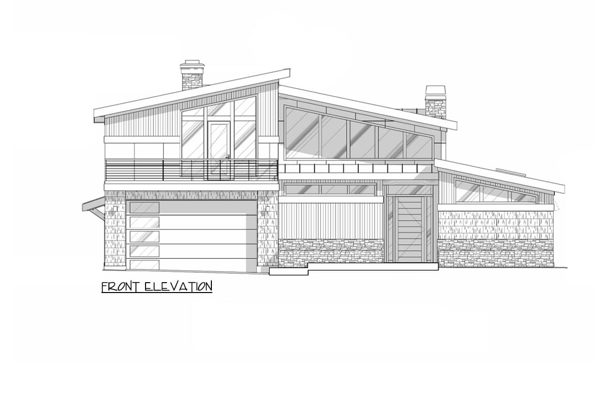 Plan 307706RAD: 2-Story Modern House Plan with Main Level Master Suite - 3669 Sq Ft - Image #20 - Mid Century Modern, Modern, Northwest
