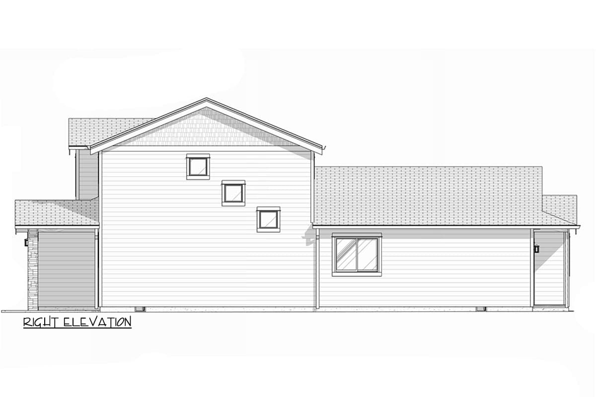 Plan 307708RAD: 3 Bed New American House Plan with Vaulted Living Room - 2016 Sq Ft - Image #17 - Craftsman, New American