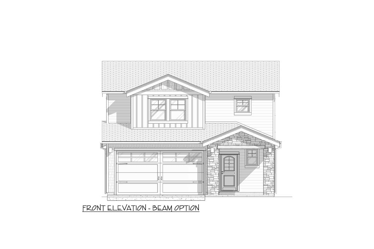 Plan 307708RAD: 3 Bed New American House Plan with Vaulted Living Room - 2016 Sq Ft - Image #18 - Craftsman, New American