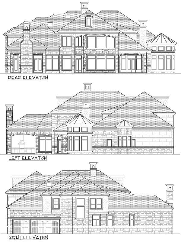 Plan 36466TX: 5 Beds and 5 Fireplaces - Image #14 - European, Mediterranean
