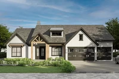 3-Bed Craftsman House Plan with Flex Room and Open Concept Floor Plan - 3092 Sq Ft