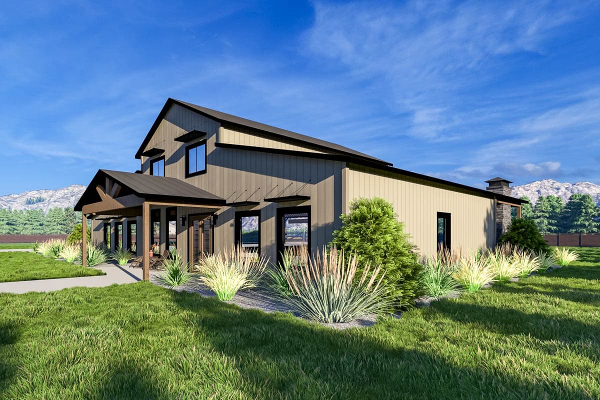 Plan 400024FTY: 3-Bed Monitor-Style Barndominium House Plan with Open Loft - 2562 Sq Ft - Image #14 - Barndominium, Country, Farmhouse, New American, Rustic