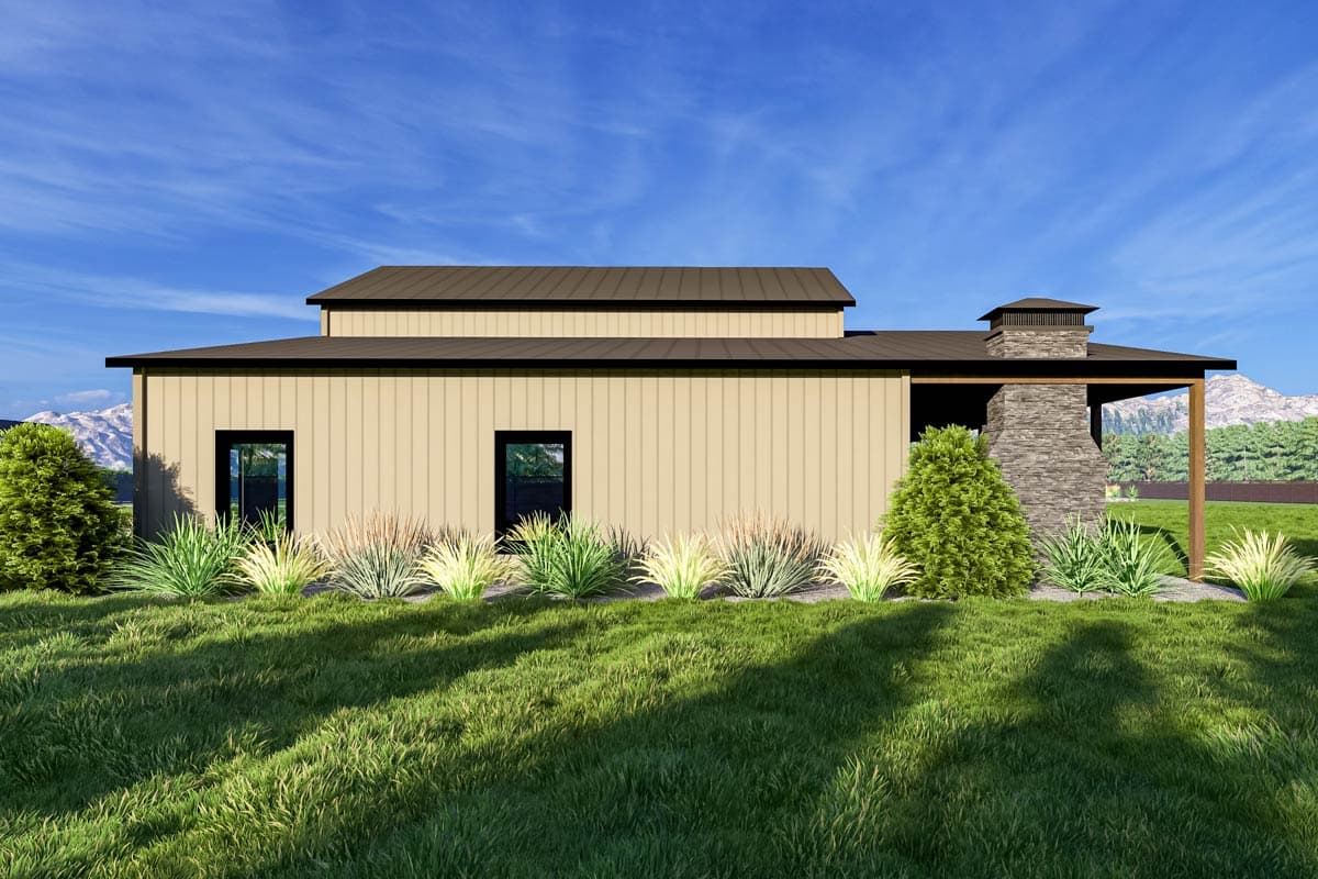 Plan 400024FTY: 3-Bed Monitor-Style Barndominium House Plan with Open Loft - 2562 Sq Ft - Image #15 - Barndominium, Country, Farmhouse, New American, Rustic