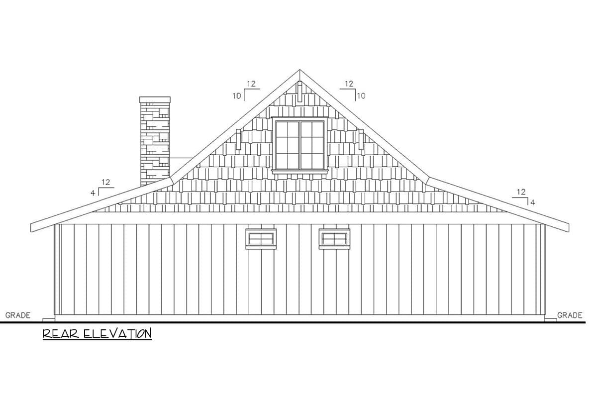 Plan 350080GH: Country Cabin with Wraparound Porch and Loft - 1227 Sq Ft - Image #4 - Cabin, Cottage, Country, Mountain