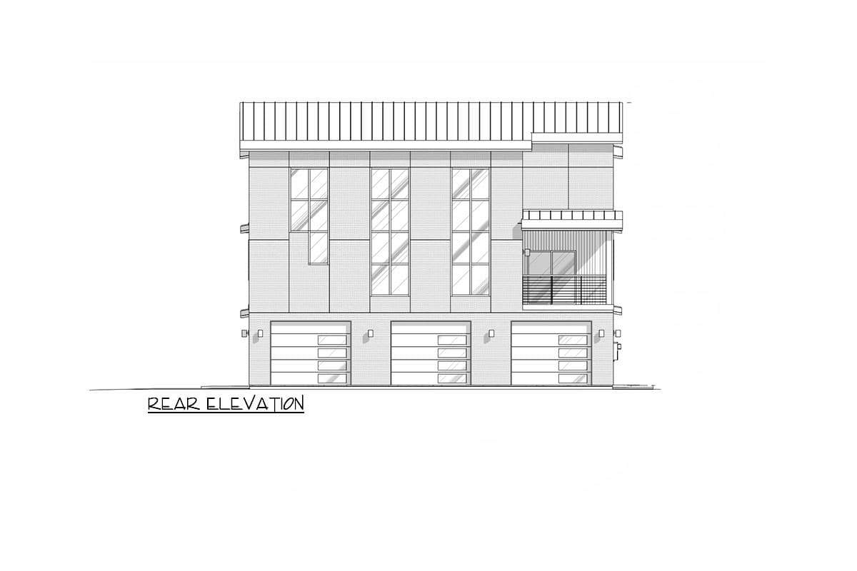 Plan 307709RAD: 3-Story Modern Triplex House Plan with 2 Beds For Each Unit - 6615 Sq Ft - Image #18 - Contemporary, Modern