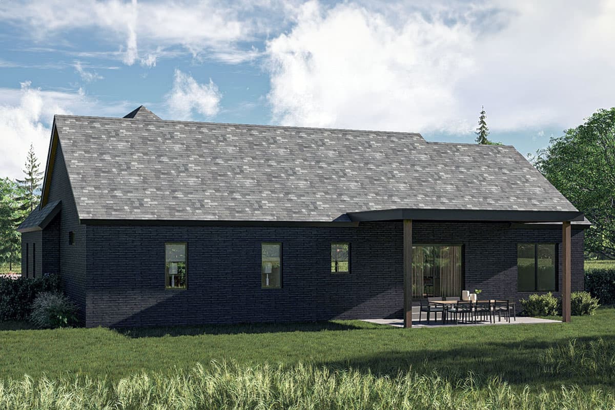 Plan 623398DJ: 3-Bed Modern Cottage House Plan with Split Bedroom Floor Plan - 1658 Sq Ft - Image #5 - Cottage, New American, Ranch, Transitional