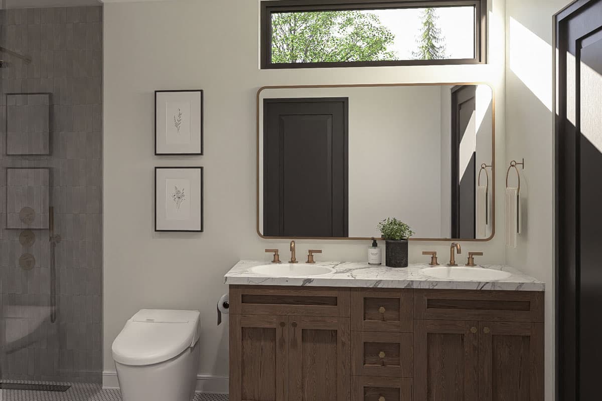 Plan 623398DJ: 3-Bed Modern Cottage House Plan with Split Bedroom Floor Plan - 1658 Sq Ft - Image #16 - Cottage, New American, Ranch, Transitional