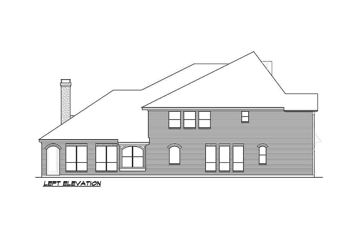 Plan 36472TX: Showcase Foyer and Exterior Options - Image #6 - European, Traditional