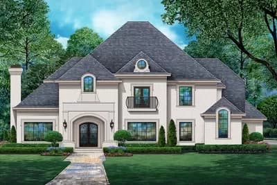 European-Style House Plan for the Large Lot with Media Bonus Room - 6280 Sq Ft