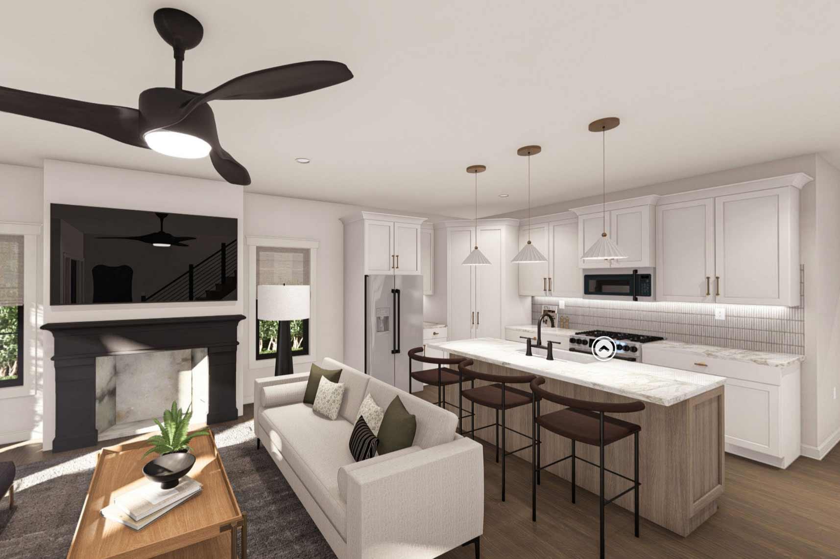 Plan 623399DJ: 3-Bed Traditional House Plan for Narrow Lot with Rear Entry Garage - 1645 Sq Ft - Virtual Tour Cover Image - Country, New American, Traditional