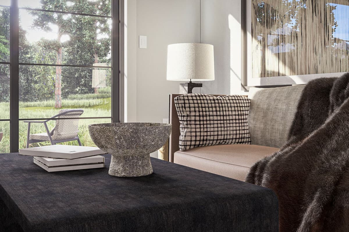 Plan 623400DJ: Modern 1-Bed ADU Cottage House Plan - 574 Sq Ft - Image #9 - Cottage, Mid Century Modern, Modern, Vacation