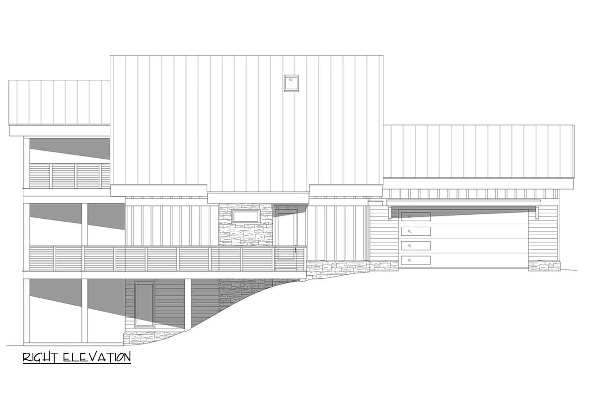 Plan 680385VR: Lake House Plan with Upstairs Master and Home Office - 2851 Sq Ft - Image #6 - Contemporary, Country, Mountain, Rustic
