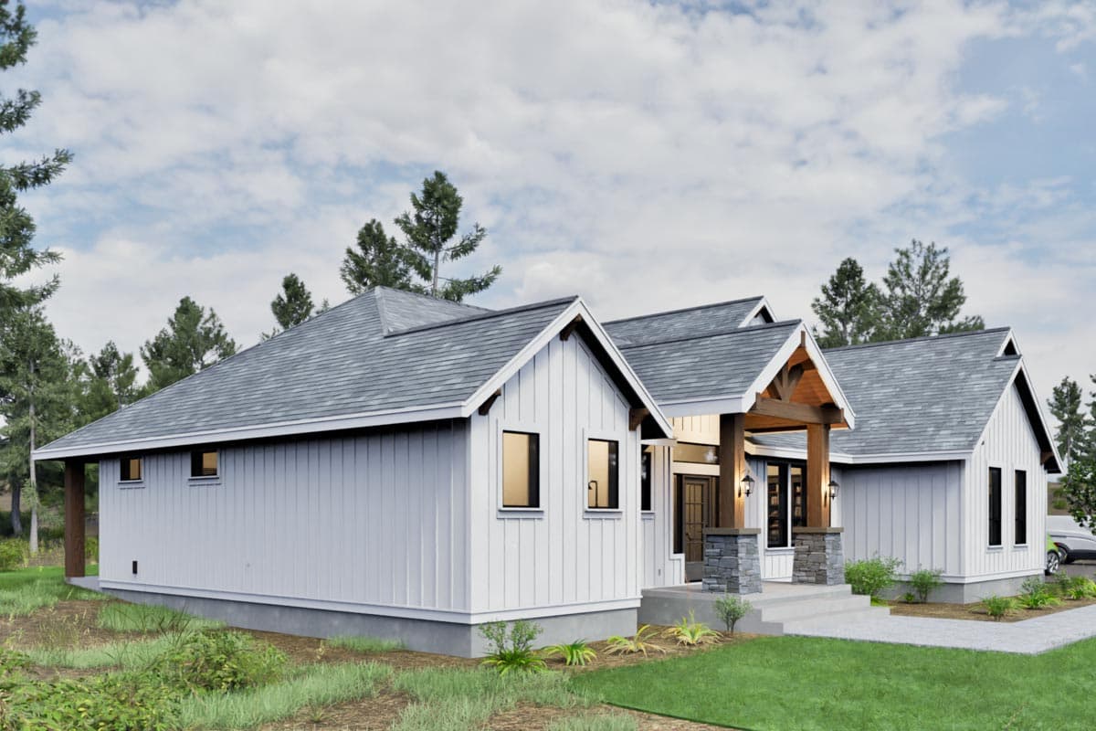 Plan 307710RAD: Two-Story New American House Plan with Flex Room Over Garage - 2600 Sq Ft - Image #7 - Country, Farmhouse, Modern Farmhouse, New American, Ranch