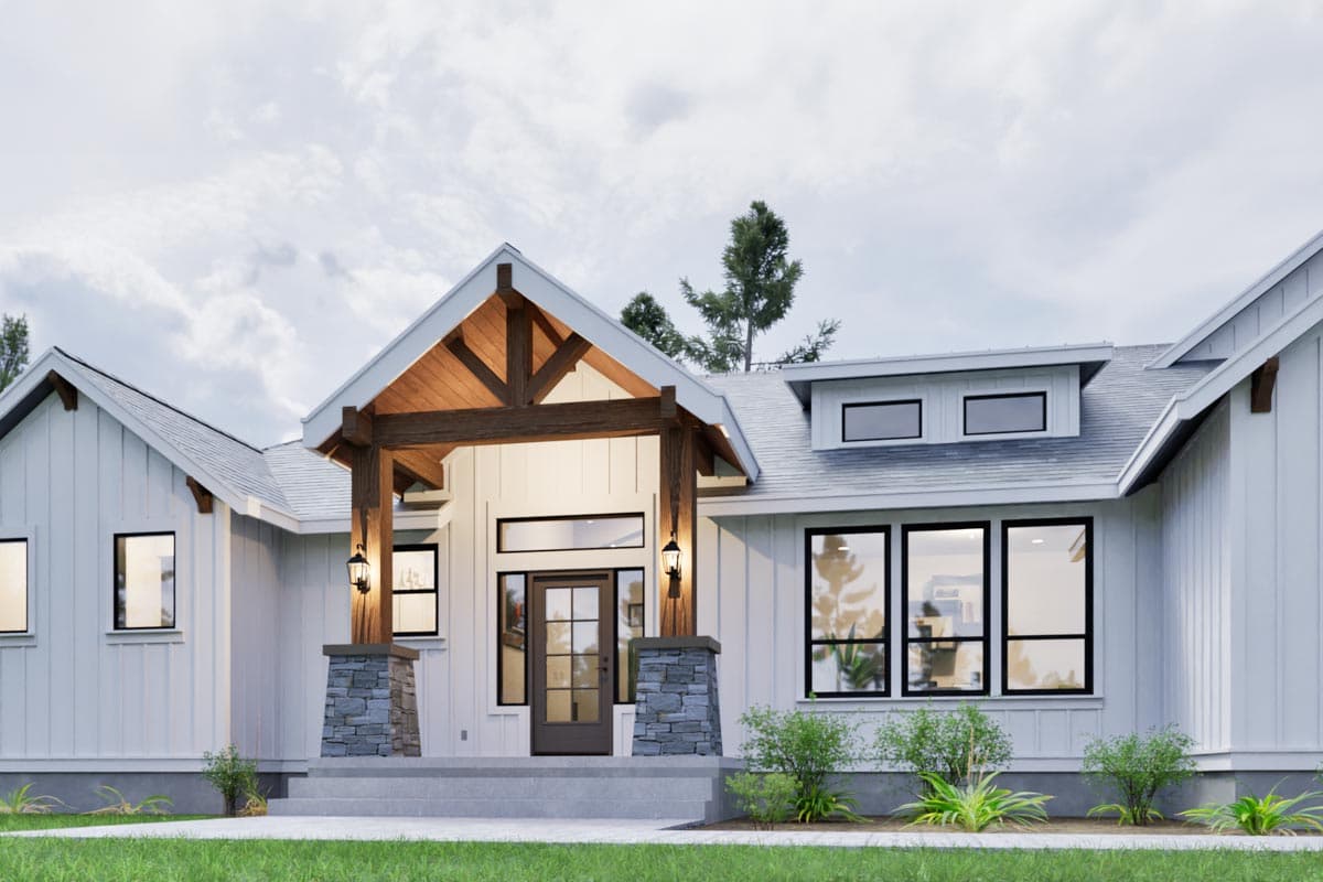 Plan 307710RAD: Two-Story New American House Plan with Flex Room Over Garage - 2600 Sq Ft - Image #16 - Country, Farmhouse, Modern Farmhouse, New American, Ranch