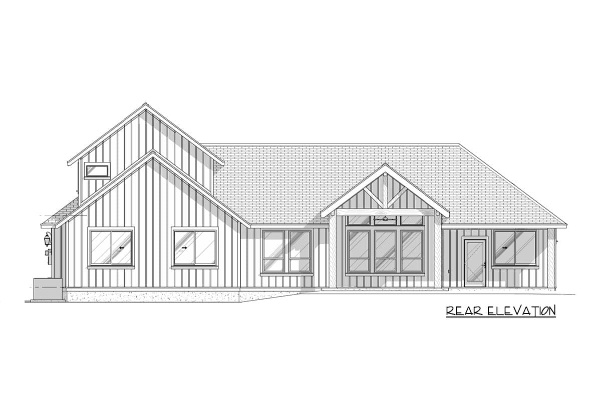 Plan 307710RAD: Two-Story New American House Plan with Flex Room Over Garage - 2600 Sq Ft - Image #19 - Country, Farmhouse, Modern Farmhouse, New American, Ranch