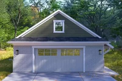 Traditional 2-Bay Garage with Bonus Above - 1020 Sq Ft