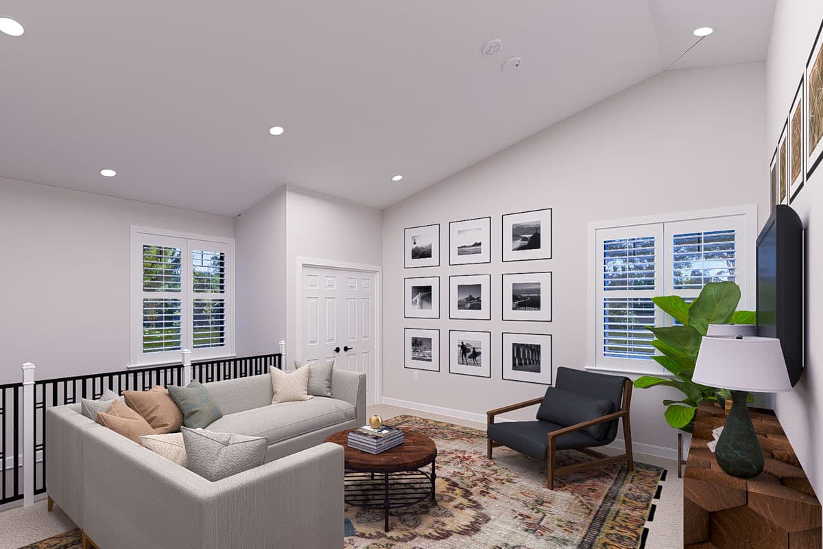 Plan 61519UT: 2-Car Detached Garage Apartment Plan with Upstairs Living - 882 Sq Ft - Image #7 - Traditional