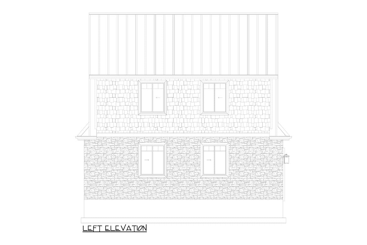 Plan 61519UT: 2-Car Detached Garage Apartment Plan with Upstairs Living - 882 Sq Ft - Image #9 - Traditional