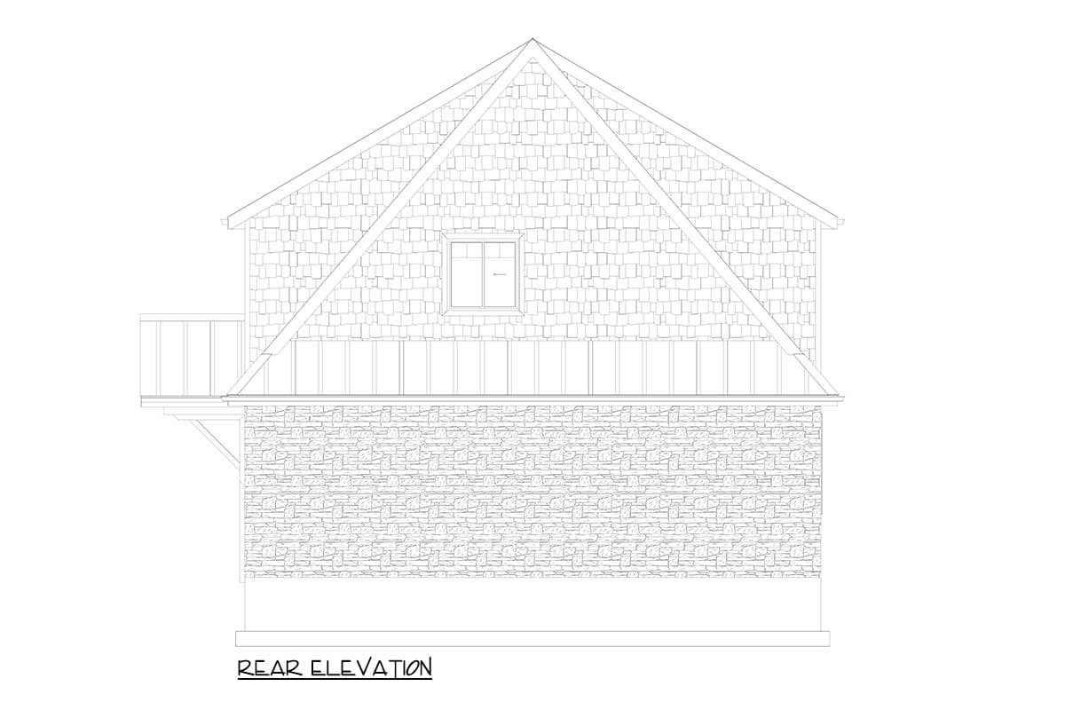 Plan 61519UT: 2-Car Detached Garage Apartment Plan with Upstairs Living - 882 Sq Ft - Image #10 - Traditional