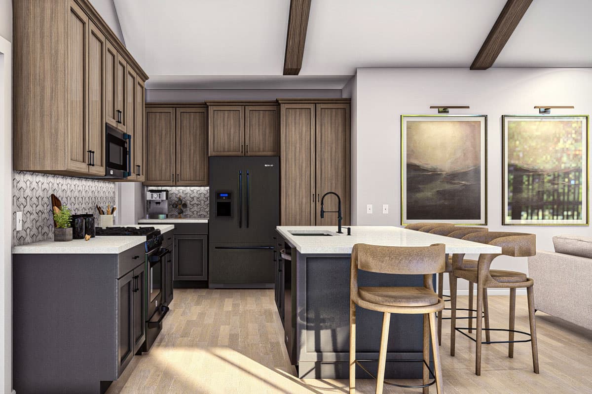 Plan 623401DJ: 3-Bedroom Craftsman House Plan Oversized 3-Car Garage - 1689 Sq Ft - Image #10 - Craftsman, Ranch, Traditional