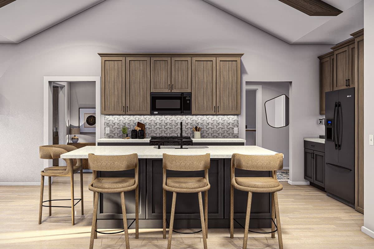 Plan 623401DJ: 3-Bedroom Craftsman House Plan Oversized 3-Car Garage - 1689 Sq Ft - Image #9 - Craftsman, Ranch, Traditional