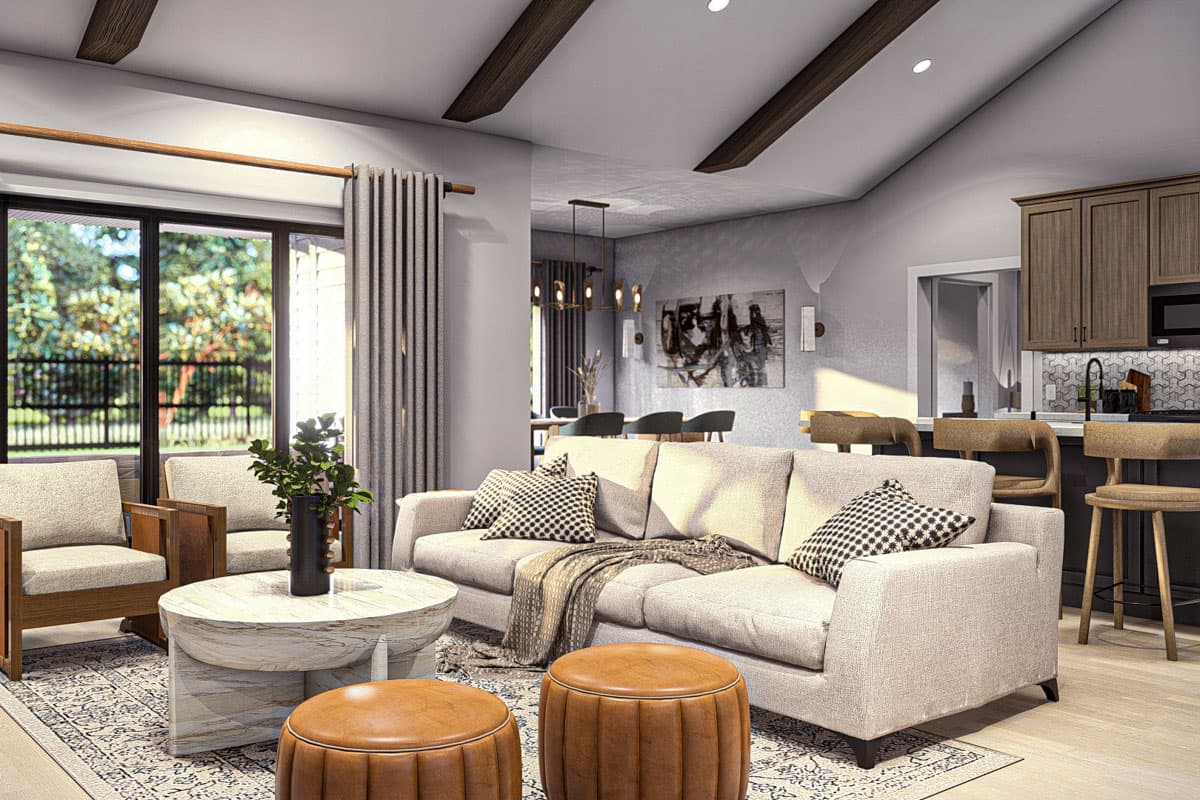 Plan 623401DJ: 3-Bedroom Craftsman House Plan Oversized 3-Car Garage - 1689 Sq Ft - Image #8 - Craftsman, Ranch, Traditional