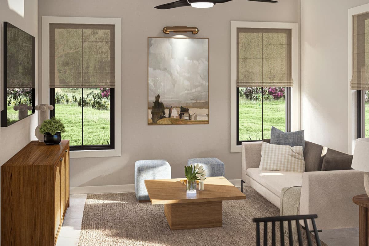 Plan 623402DJ: 1-Bed ADU House Plan with Cathedral Ceilings - 593 Sq Ft - Image #10 - Cottage, Country, Modern Farmhouse