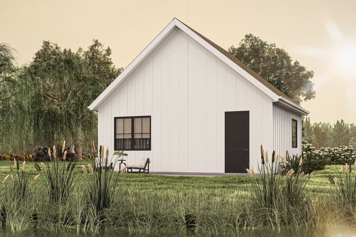 Plan 623402DJ: 1-Bed ADU House Plan with Cathedral Ceilings - 593 Sq Ft - Image #8 - Cottage, Country, Modern Farmhouse