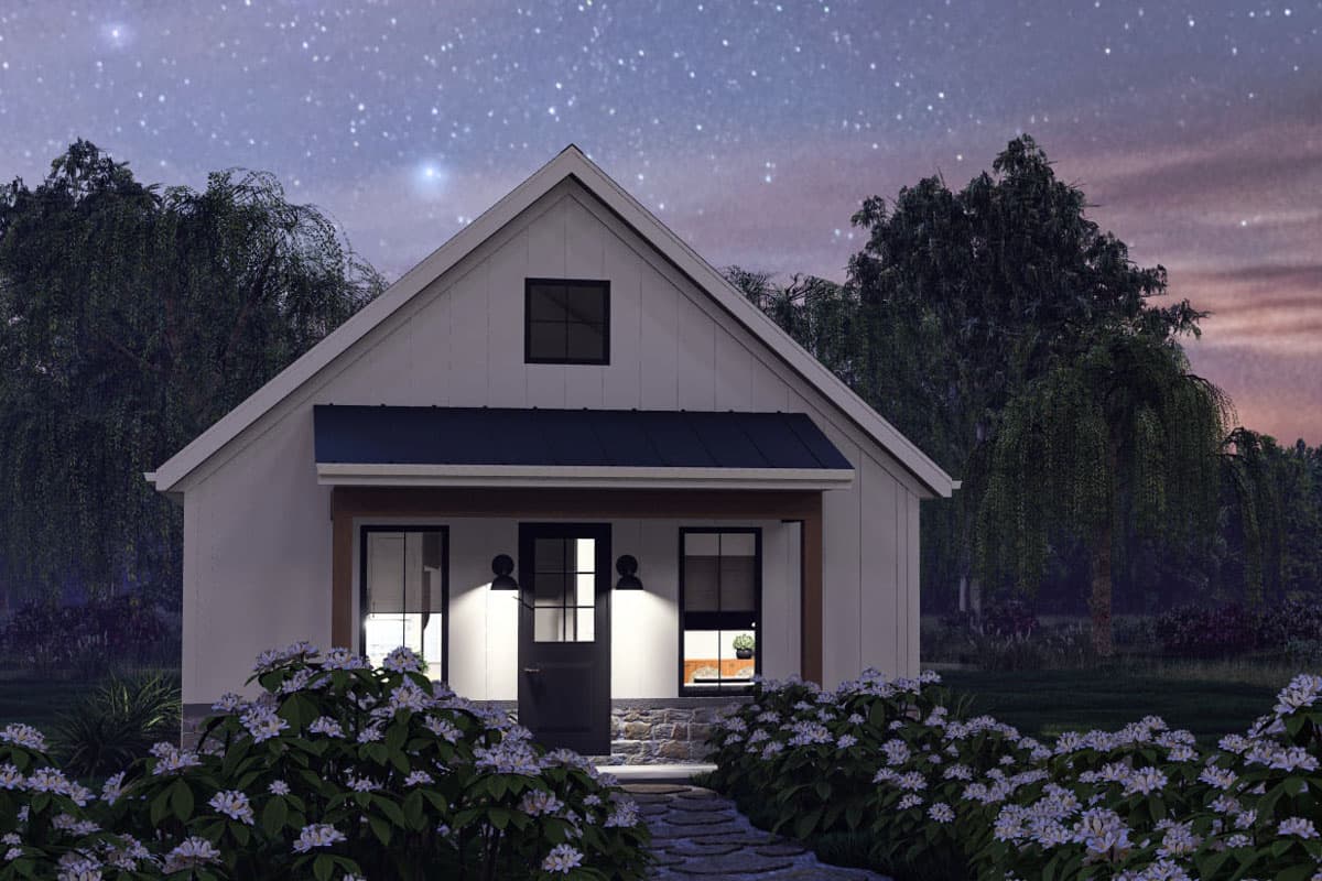 Plan 623402DJ: 1-Bed ADU House Plan with Cathedral Ceilings - 593 Sq Ft - Image #9 - Cottage, Country, Modern Farmhouse