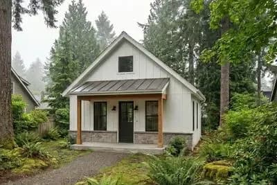 1-Bed ADU House Plan with Cathedral Ceilings - 593 Sq Ft