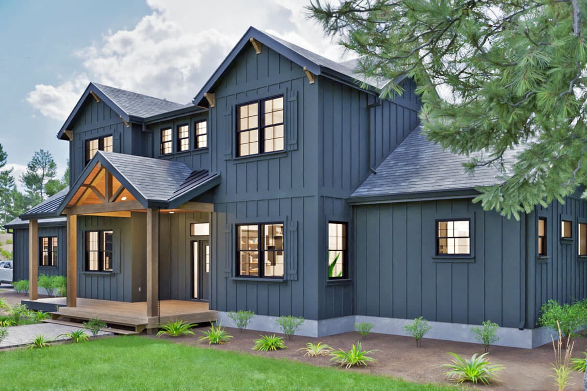 Plan 307711RAD: 3-Bed Craftsman Farmhouse Plan with Two-Story Great Room - 3026 Sq Ft - Image #4 - Country, Modern Farmhouse, New American, Traditional