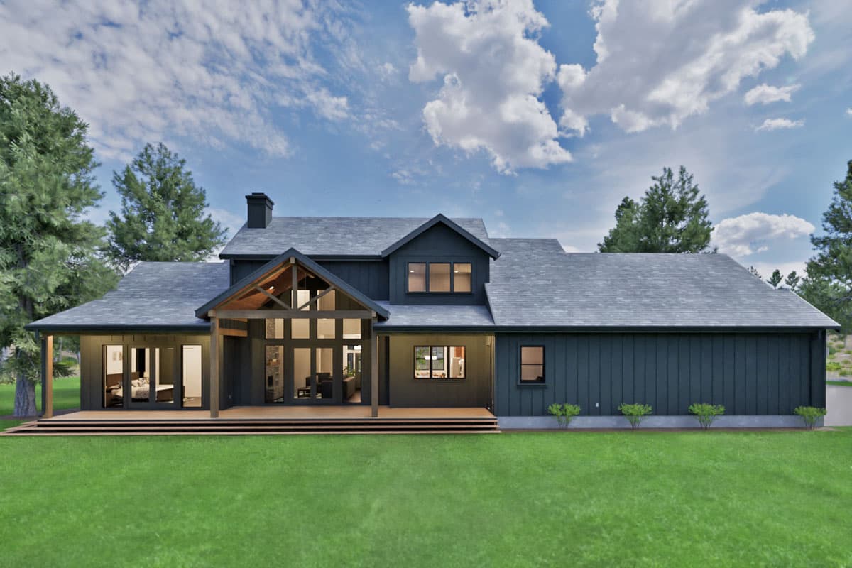 Plan 307711RAD: 3-Bed Craftsman Farmhouse Plan with Two-Story Great Room - 3026 Sq Ft - Image #9 - Country, Modern Farmhouse, New American, Traditional