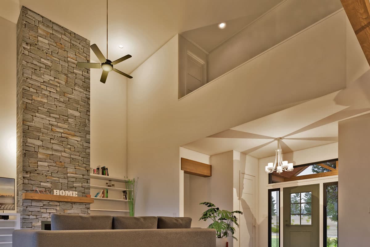 Plan 307711RAD: 3-Bed Craftsman Farmhouse Plan with Two-Story Great Room - 3026 Sq Ft - Image #15 - Country, Modern Farmhouse, New American, Traditional