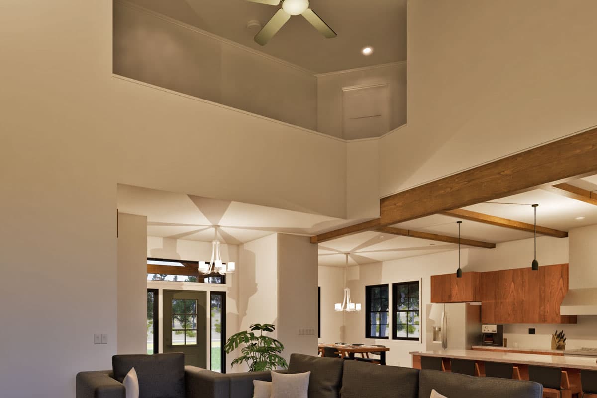 Plan 307711RAD: 3-Bed Craftsman Farmhouse Plan with Two-Story Great Room - 3026 Sq Ft - Image #12 - Country, Modern Farmhouse, New American, Traditional