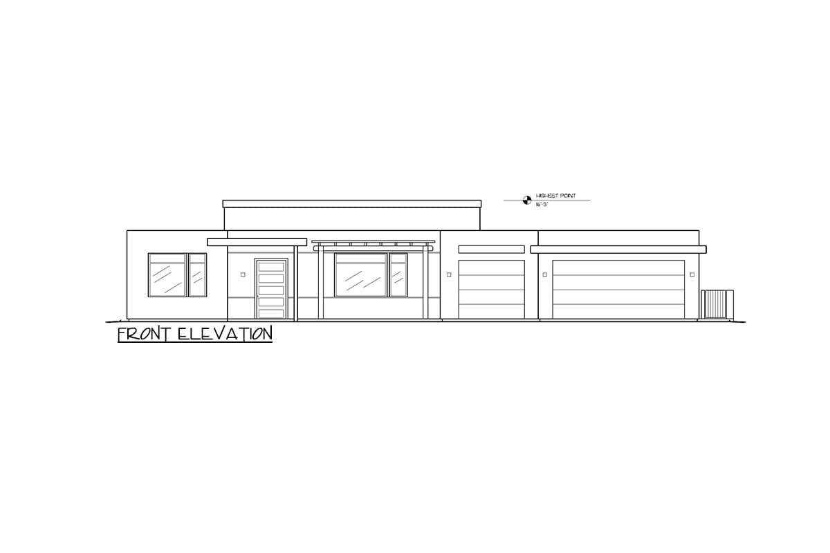 Plan 833014WAT: 3-Bedroom Contemporary Southwest House Plan with Home Office - 2706 Sq Ft - Image #49 - Contemporary, Mid Century Modern, Modern, Ranch, Southwest