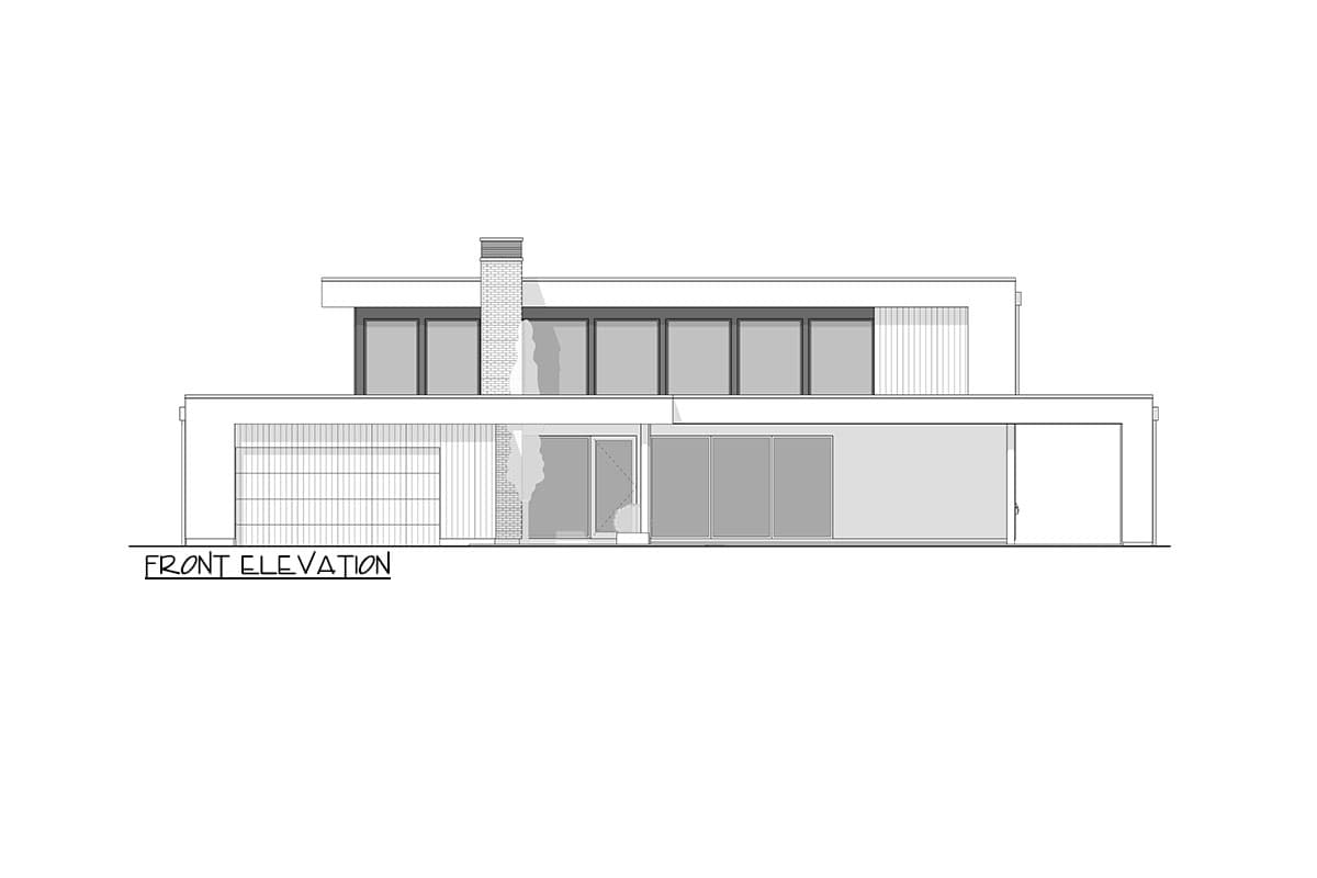Plan 270108AF: 4-Bed Mid Century Modern House Plan with Wrap Around Porch - 4022 Sq Ft - Image #20 - Contemporary, Mid Century Modern, Modern