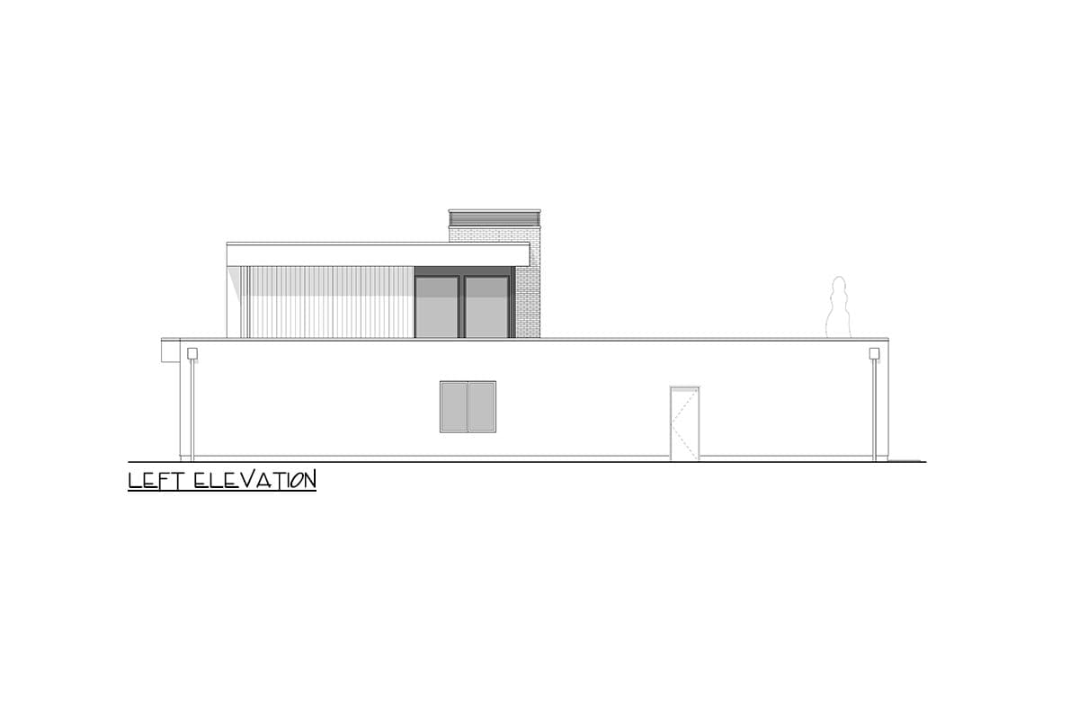 Plan 270108AF: 4-Bed Mid Century Modern House Plan with Wrap Around Porch - 4022 Sq Ft - Image #21 - Contemporary, Mid Century Modern, Modern