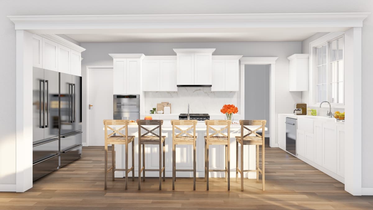 Plan 70890MK: 3-Bed Modern Farmhouse Plan with Main Level Master and Bunk Room - 2650 Sq Ft - Image #7 - Country, Farmhouse, Modern Farmhouse, New American