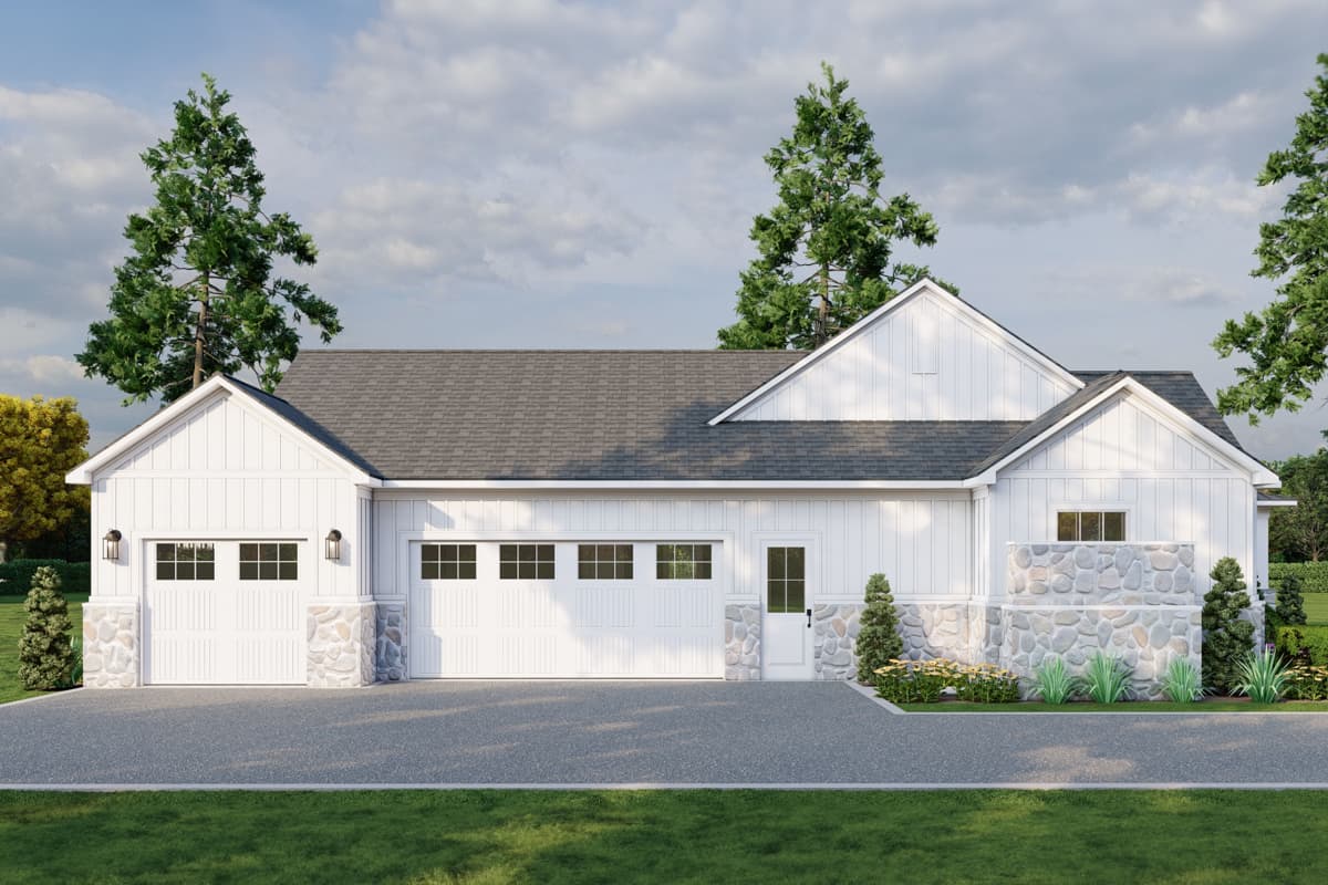 Plan 70890MK: 3-Bed Modern Farmhouse Plan with Main Level Master and Bunk Room - 2650 Sq Ft - Image #10 - Country, Farmhouse, Modern Farmhouse, New American