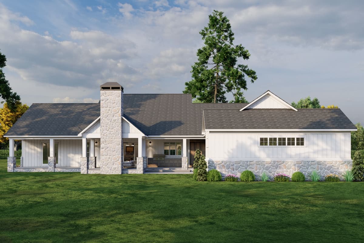 Plan 70890MK: 3-Bed Modern Farmhouse Plan with Main Level Master and Bunk Room - 2650 Sq Ft - Image #11 - Country, Farmhouse, Modern Farmhouse, New American