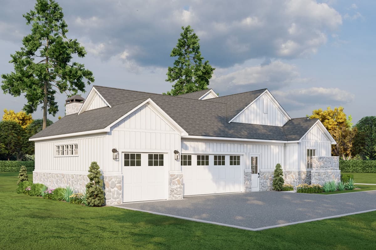 Plan 70890MK: 3-Bed Modern Farmhouse Plan with Main Level Master and Bunk Room - 2650 Sq Ft - Image #12 - Country, Farmhouse, Modern Farmhouse, New American