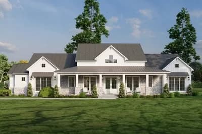 3-Bed Modern Farmhouse Plan with Main Level Master and Bunk Room - 2650 Sq Ft